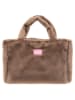 Zwillingsherz Shopper bag "Uni" w kolorze szarobrązowym - 50 x 35 cm