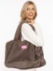 Zwillingsherz Shopper "Uni" taupe - (B)50 x (H)35 cm