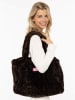 Zwillingsherz Shopper "Leo" in Braun - (B)50 x (H)35 cm
