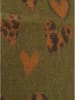 Zwillingsherz Schal "Herz Leo" in Khaki - (L)220 x (B)40 cm