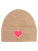 Zwillingsherz Mütze "Herz" in Beige