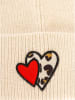 Zwillingsherz Mütze "Herz Leo" in Beige