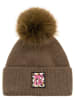 Zwillingsherz Czapka "Wild Leo" w kolorze khaki