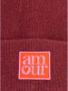 Zwillingsherz Muts "Amour" bordeaux