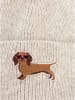 Zwillingsherz Czapka "Dachshund" w kolorze jasnoszarym
