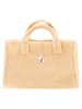 Zwillingsherz Shopper "Plüsch & Dackel" beige - (B)50 x (H)35 cm