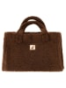 Zwillingsherz Shopper "Plüsch & Dackel" bruin - (B)50 x (H)35 cm