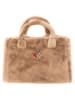 Zwillingsherz Shopper bag "Heart Leo" w kolorze szarobrązowym - 50 x 35 cm