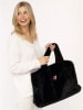 Zwillingsherz Shopper "Herz Leo" in Schwarz - (B)50 x (H)35 cm