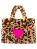 Zwillingsherz Shopper bag "Leo & Heart" w kolorze beżowym - 50 x 35 cm