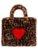Zwillingsherz Shopper bag "Leo & Heart" w kolorze brązowym - 50 x 35 cm