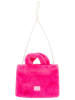 Zwillingsherz Handtas "Plüsch" roze - (B)33 x (H)26 cm