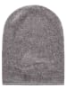 Zwillingsherz Kaschmir-Beanie in Grau