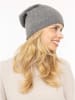 Zwillingsherz Kaschmir-Beanie in Grau