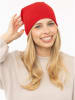 Zwillingsherz Kaschmir-Beanie in Rot