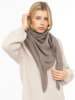 Zwillingsherz Kasjmieren driehoekdoek taupe - (L)174 x (B)70 cm