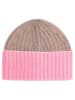 Zwillingsherz Kasjmieren muts beige/lichtroze