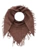 Zwillingsherz Kasjmieren driehoekdoek bruin - (L)180 x (B)73 cm