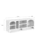 IDOMYA Factory TV-Regal "Alanya" in Weiß - (B)140 x (H)50 x (T)40 cm