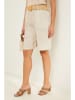 Lin Passion Leinen-Bermudas in Beige