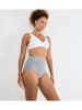 Sloggi Pełne figi high waist (4 pary) "Basic+" w kolorze szaro-błękitno-kremowym
