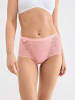 Sloggi Pełne figi high waist (4 pary) "Chic" w kolorze beżowo-jasnoróżowo-białym