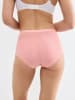 Sloggi Pełne figi high waist (4 pary) "Chic" w kolorze beżowo-jasnoróżowo-białym