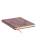 Paperblanks Notatnik "Bijou" w kolorze fioletowym w linie - 18 x 23 cm