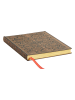 Paperblanks Liniertes Notizbuch ''Enigma'' in Braun/ Gold - (B)13 x (H)18 cm