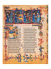 Paperblanks Liniertes Notizbuch ''Inferno'' in Beige/ Blau - (B)18 x (H)23 cm
