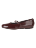 Clarks Skórzane baleriny "Livia Sky" w kolorze czerwonym z paskiem