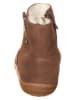 lamino Leder-Boots in Hellbraun