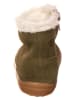 lamino Leder-Boots in Khaki