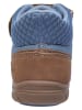 lamino Leder-Barfußschuhe in Blau/ Hellbraun