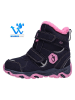 lamino Leren boots donkerblauw/roze