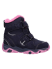lamino Leder-Boots in Dunkelblau/ Pink