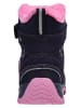 lamino Leren boots donkerblauw/roze