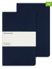 Moleskine 2er-Set: Linierte Notizbücher in Dunkelblau