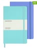 Moleskine Notatniki (2 szt.) w kolorze niebieskim w linie