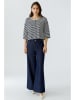 Oui Cardigan in Dunkelblau/ Weiß