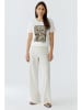 Oui Shirt bruin/wit