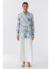 Oui Blouse lichtblauw/wit