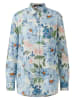 Oui Bluse in Hellblau/ Weiß