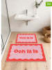 BELLA MAISON 2er-Set: Badematten ''Breeze'' in Rosa/ Rot
