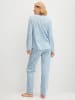 Calida Pyjama in Weiß/ Hellblau