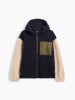 GAP Fleecejacke in Dunkelblau/ Beige