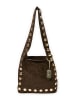 Anna Morellini Leder-Schultertasche "Lania" in Braun - (B)25 x (H)22 x (T)9 cm