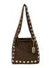 Anna Morellini Leder-Schultertasche "Lania" in Braun - (B)25 x (H)22 x (T)9 cm