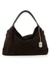 Anna Morellini Leder-Schultertasche "Ipria" in Dunkelbraun - (B)37 x (H)29 x (T)13 cm
