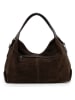 Anna Morellini Leren schoudertas "Ipria" donkerbruin - (B)37 x (H)29 x (D)13 cm